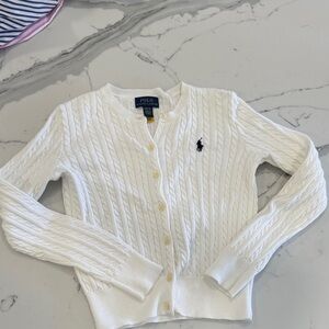 Polo by Ralph Lauren Women's Cream Cable Knit Cardigan